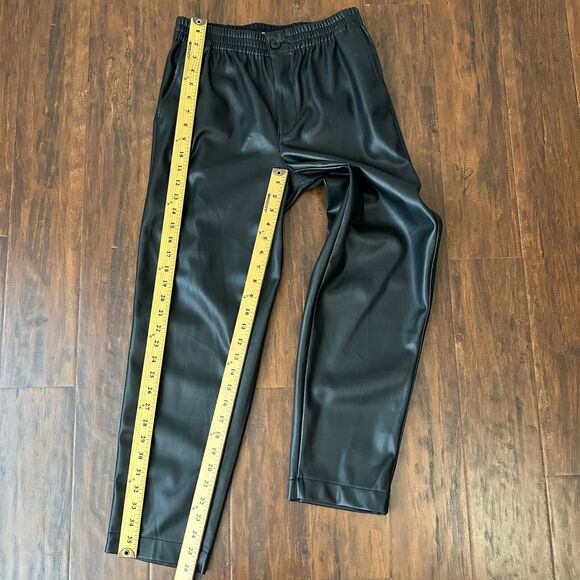 MADEWELL Vegan Leather Track Trousers High Rise in Black - Picture 15 of 16